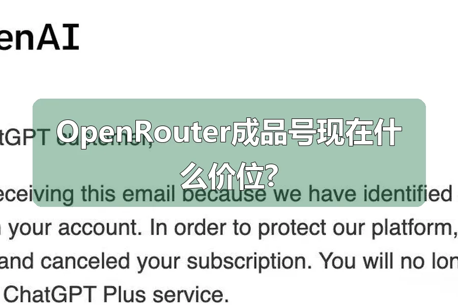 OpenRouter成品号现在什么价位?