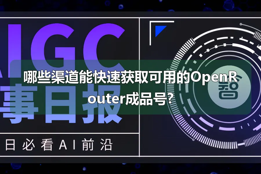 哪些渠道能快速获取可用的OpenRouter成品号?